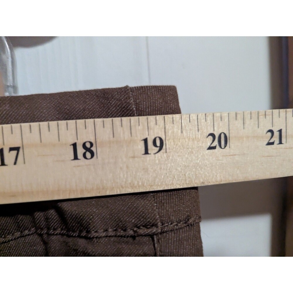 Blair Brown Twill Straight Pencil Skirt Plus Size 18W Pockets Midi Knee Mustang - Picture 7 of 8